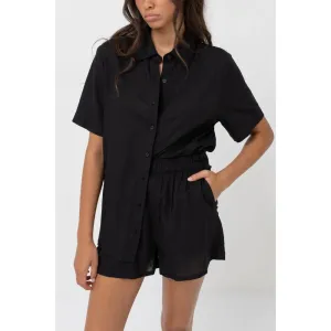 RHYTHM CLASSIC LOUNGE SHIRT BLACK