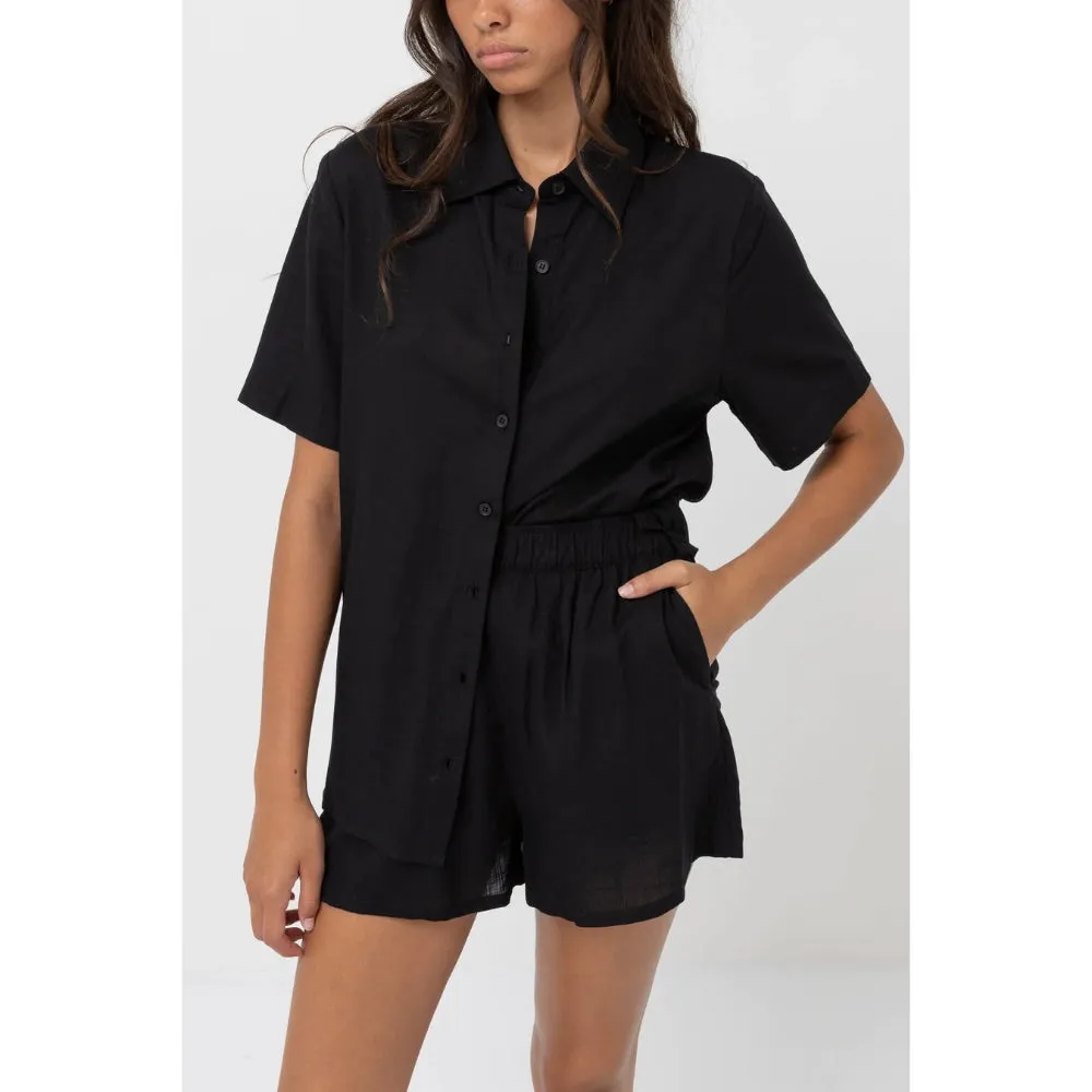 RHYTHM CLASSIC LOUNGE SHIRT BLACK