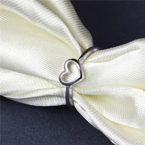 Rose Gold Color Heart Shaped Wedding Ring for Woman