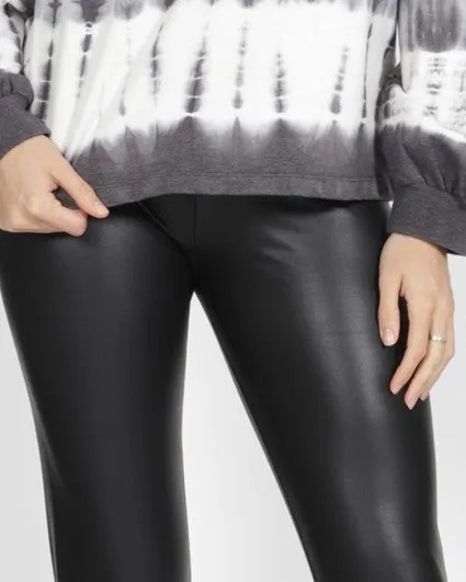 Sass Tessa Wetlook Pant - Black