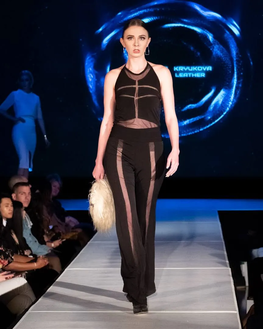 Sheer Flare Leg Pants