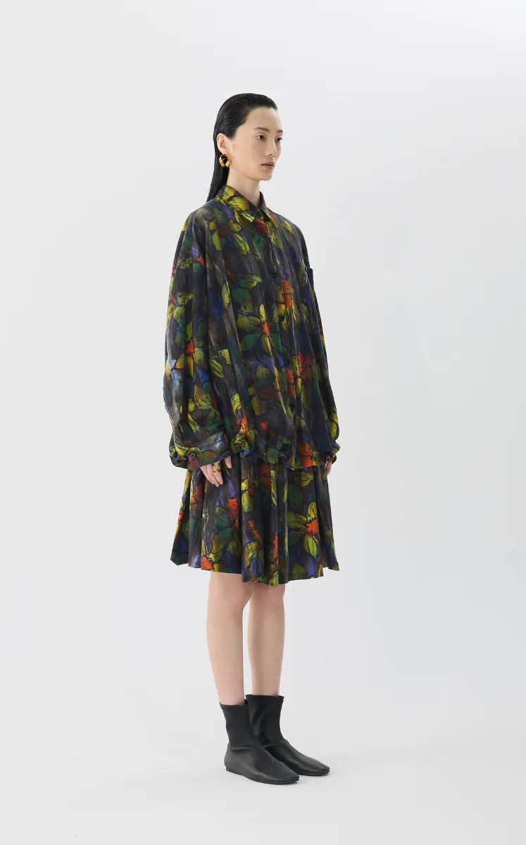 Skirt / JNBY Drawstring A-Line Mini Skirt