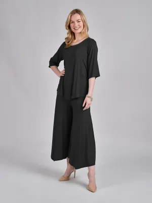 Skirted Wide-Leg Pants