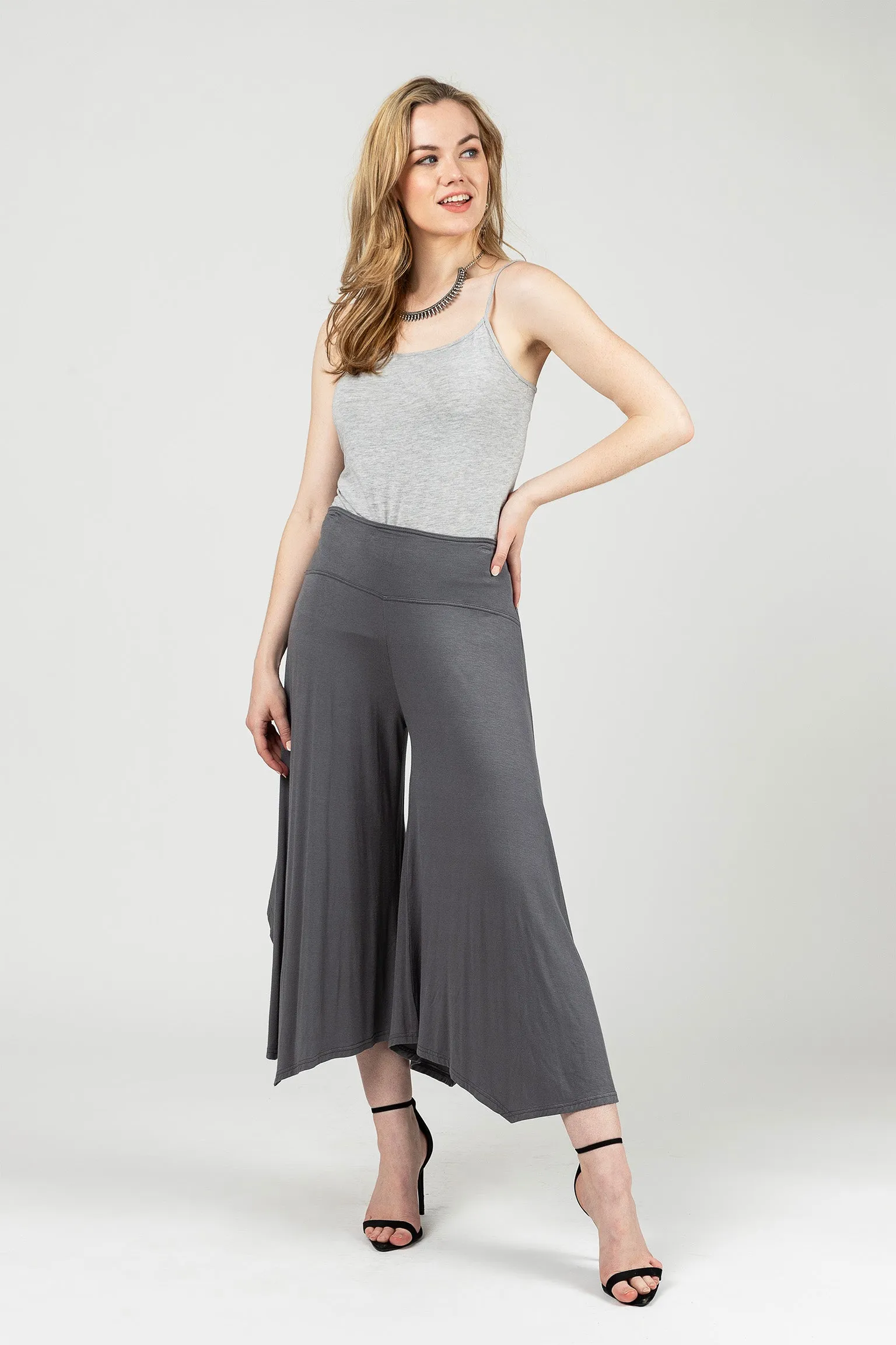 Skirted Wide-Leg Pants