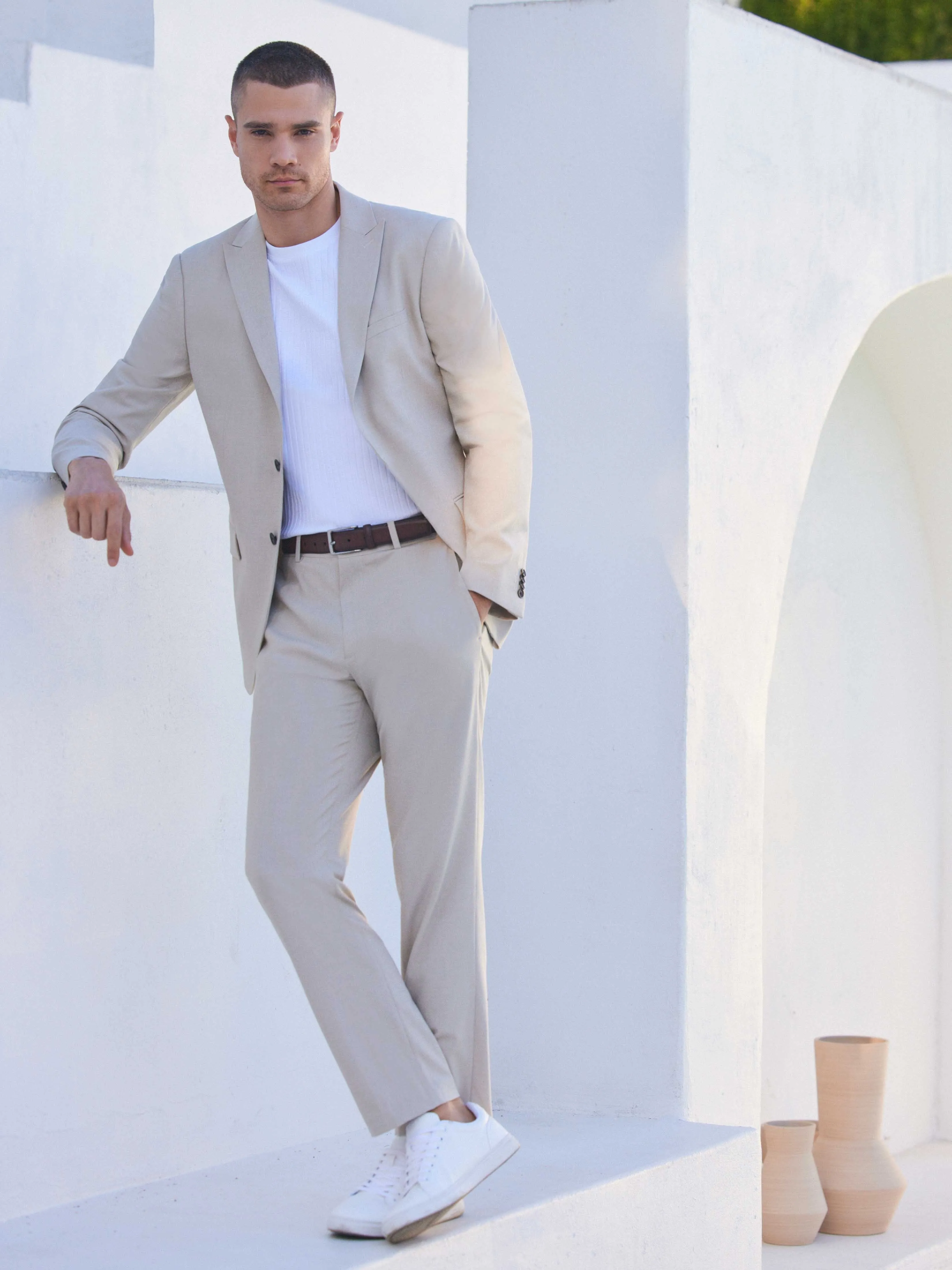 Slim Fit Peak Lapel Louis Suit Jacket