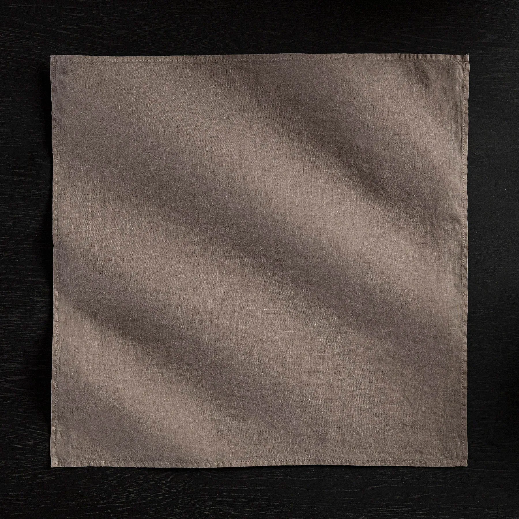 Solid Linen Table Napkin - Fume