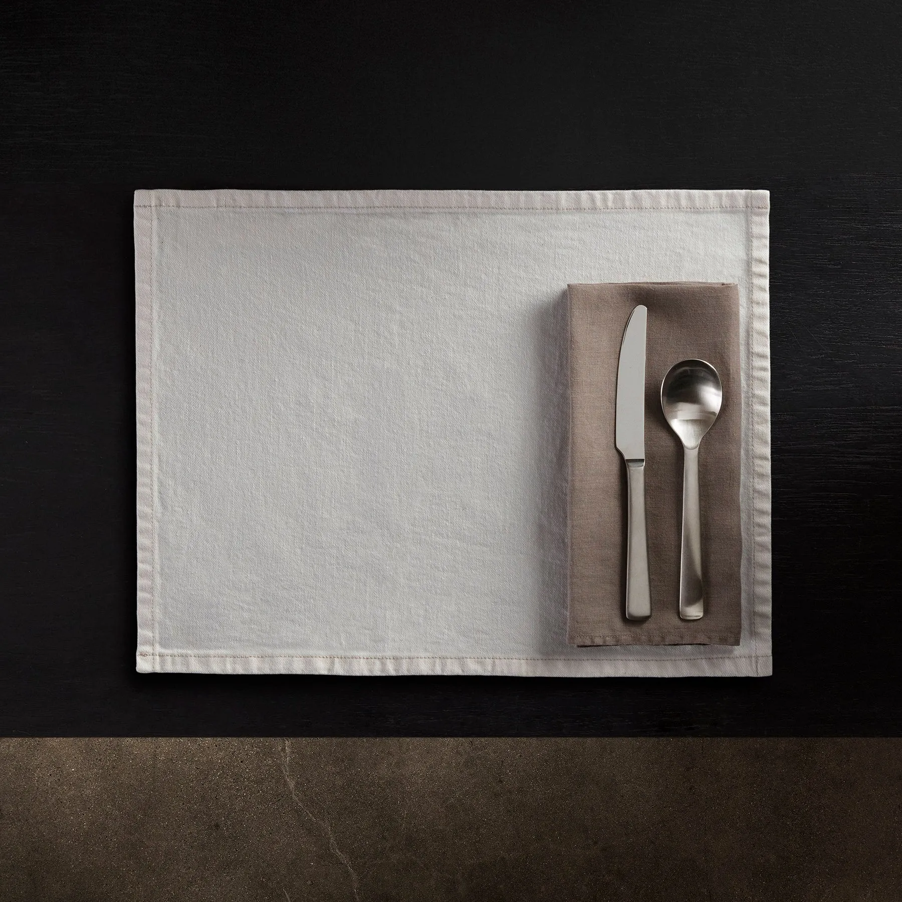 Solid Linen Table Napkin - Fume