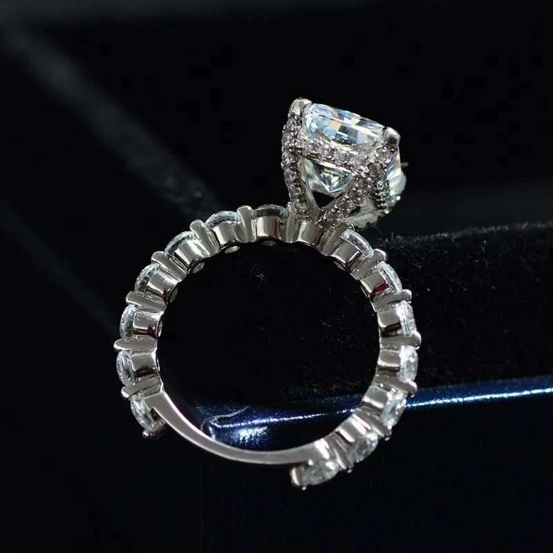 Sparking Moissanite Engagement Ring Set 925 Silver For Women Jewelry