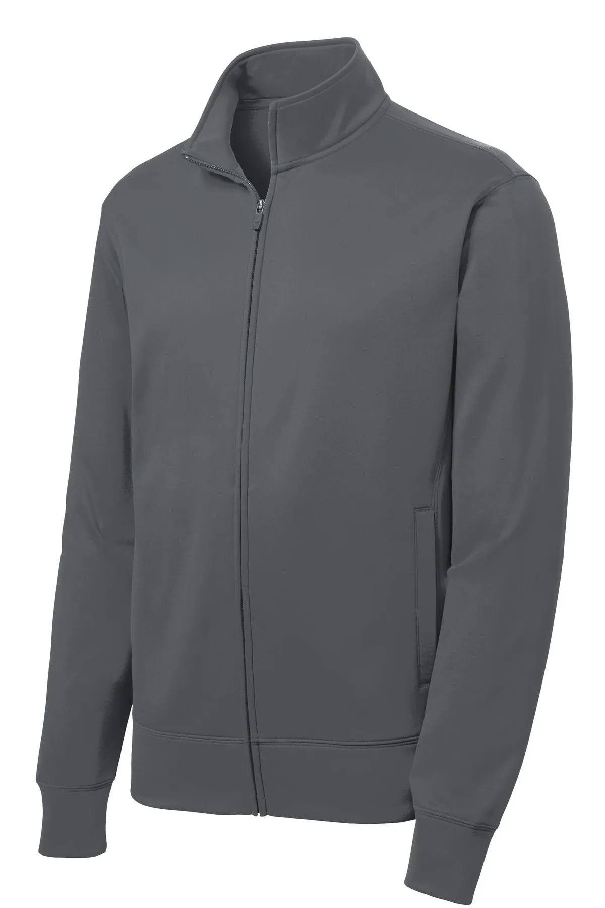 Sport-Tek Youth Sport-Wick Fleece Full-Zip Jacket.  YST241 Dark Smoke Grey