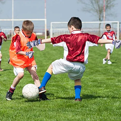 Sportout Kids Goalkeeper Gloves, Soccer Gloves with Double Wrist Protection and Non-Slip Wear Resistant Latex Material to Give Protection to Prevent Injuries. (Astronaut-White, 7)