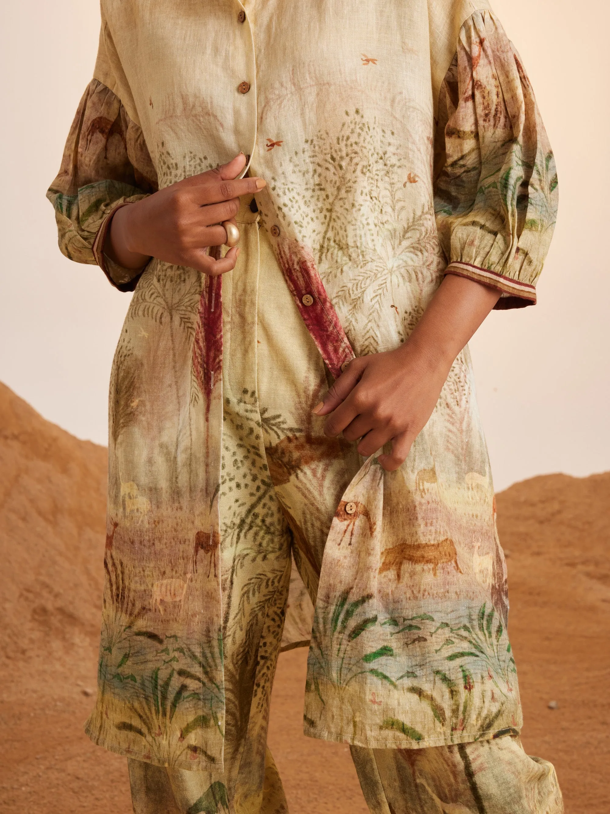 Summer Co-Ord Set Oracle-Woods-Linen-Ss25-Orac-Set-Wod-Cord