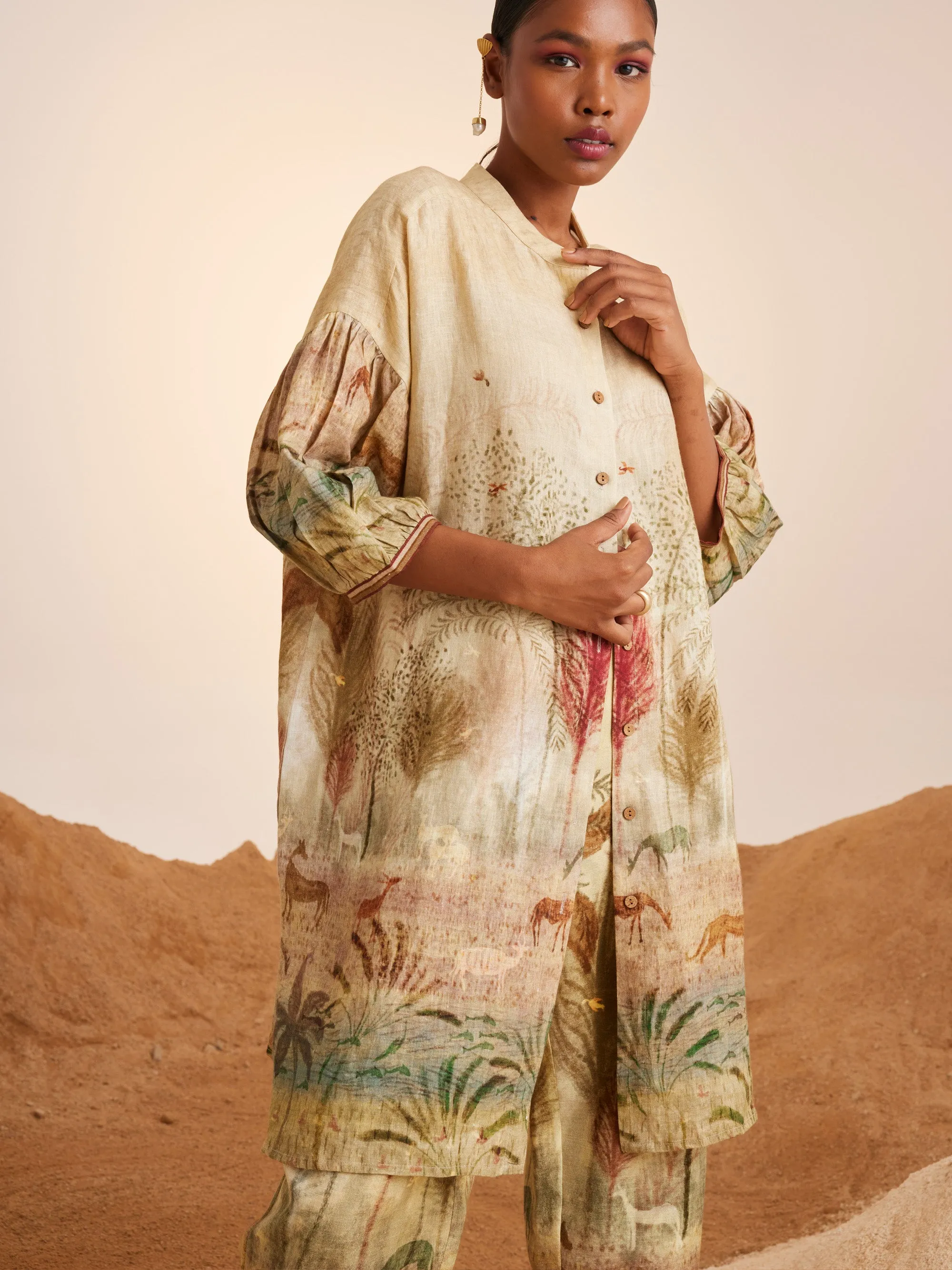 Summer Co-Ord Set Oracle-Woods-Linen-Ss25-Orac-Set-Wod-Cord