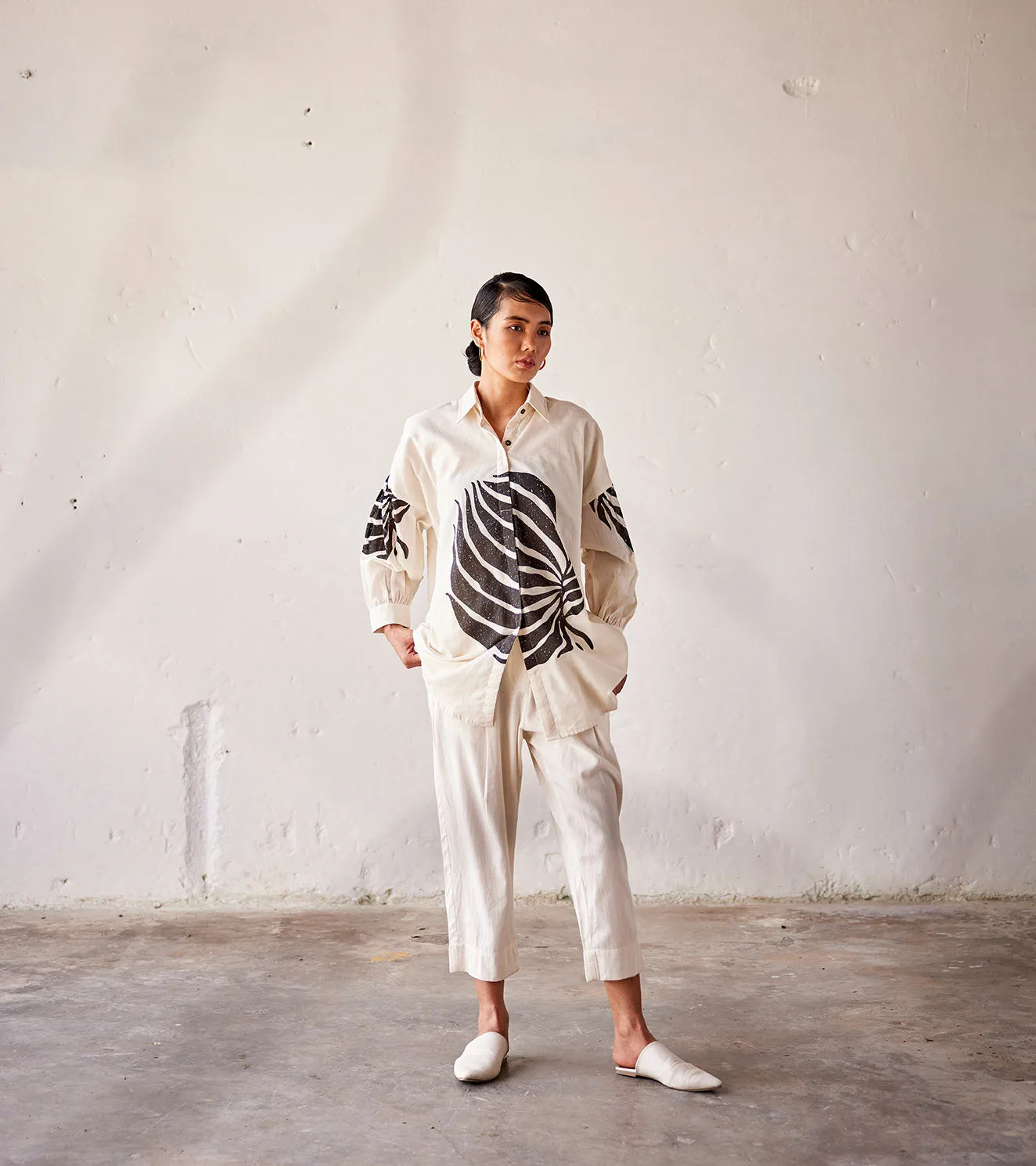Summer  Co-Ord Set White-Cotton Fashion Edit Indian Summer-KW812-Khara Kapas