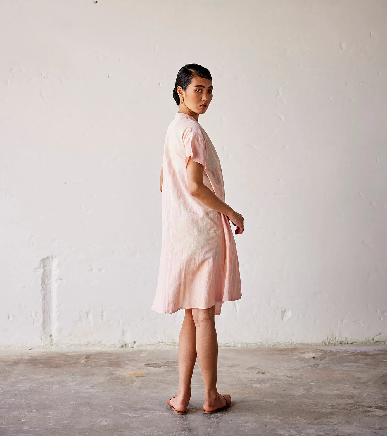 Summer Dress Cotton Overlap-Pink-Fashion Edit Indian Summer-KW834-Khara Kapas