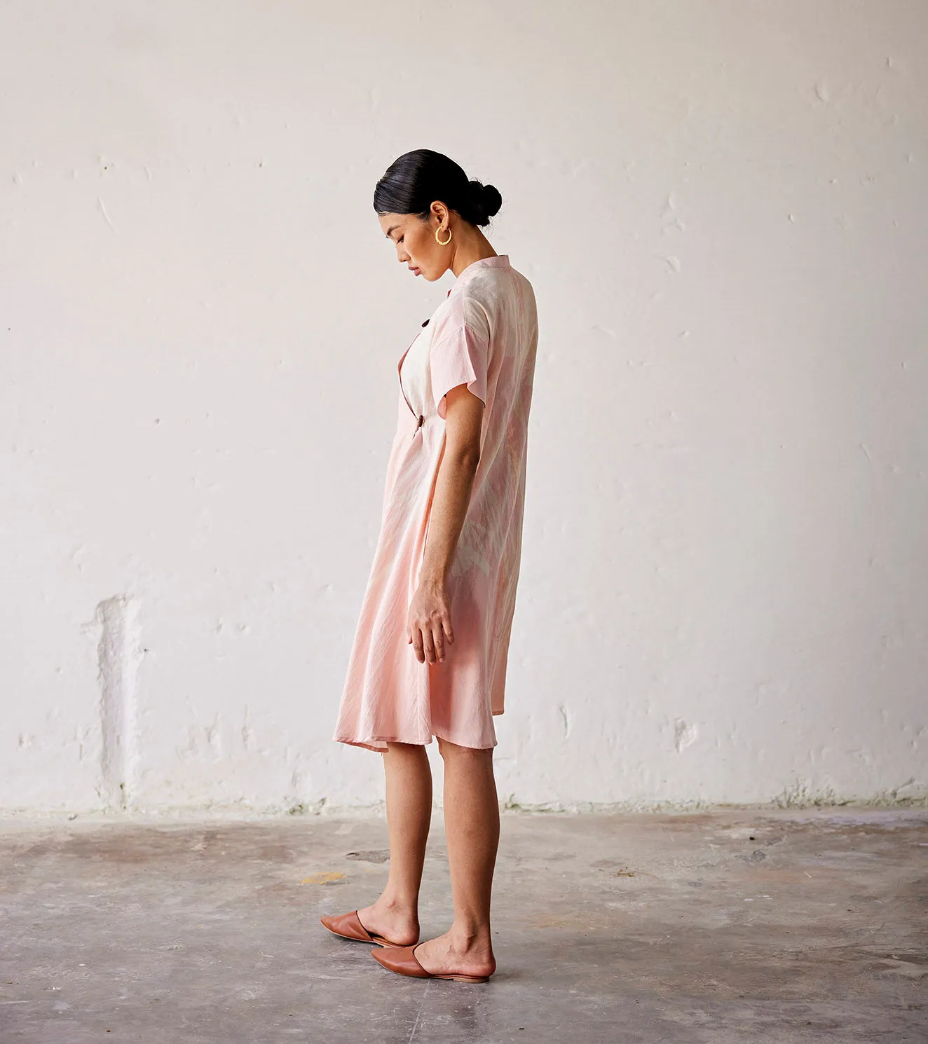 Summer Dress Cotton Overlap-Pink-Fashion Edit Indian Summer-KW834-Khara Kapas