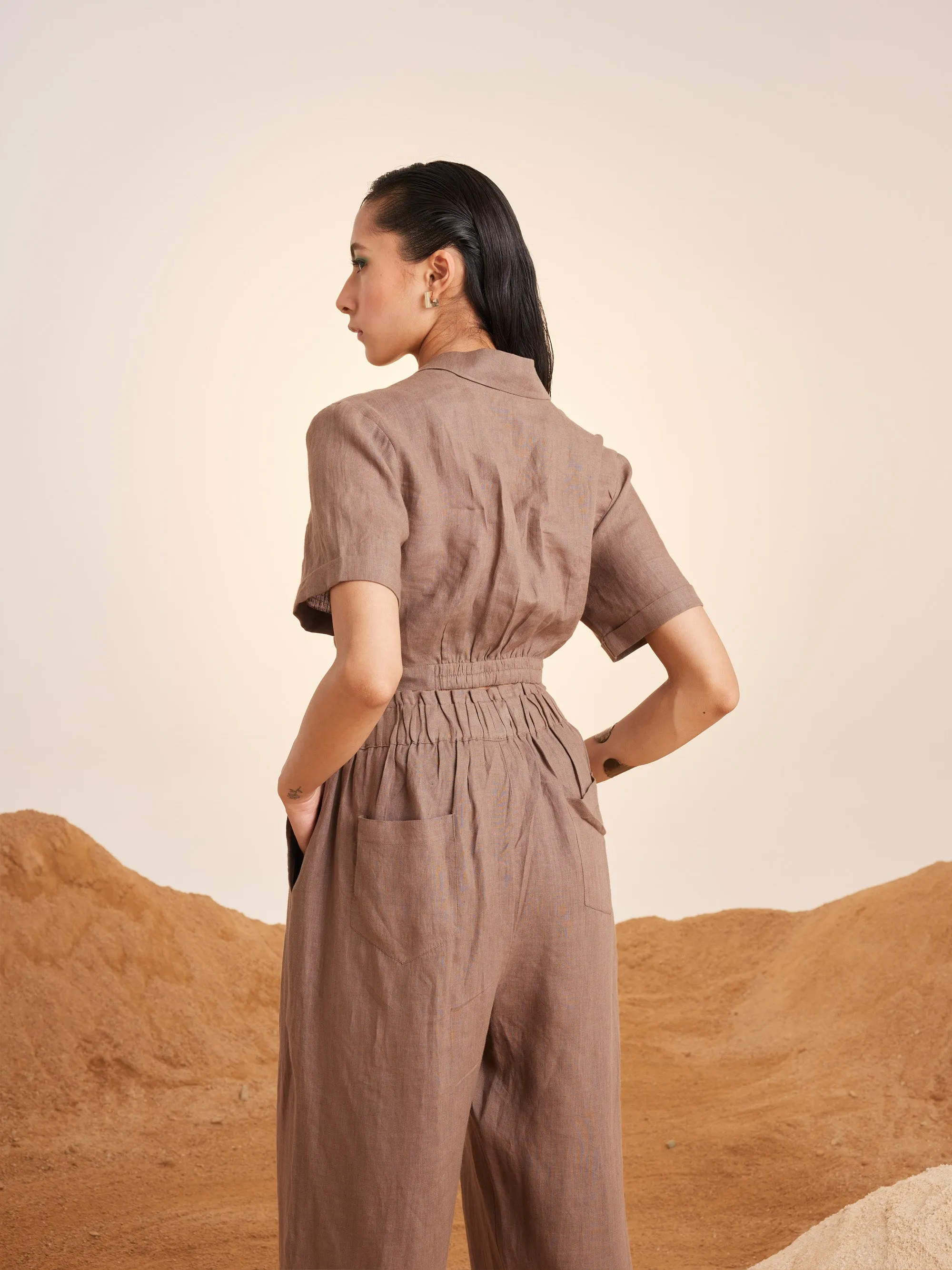 Summer Top Cropped Overlap-Ash-Linen-Ss25-Oct-Ash-Cord