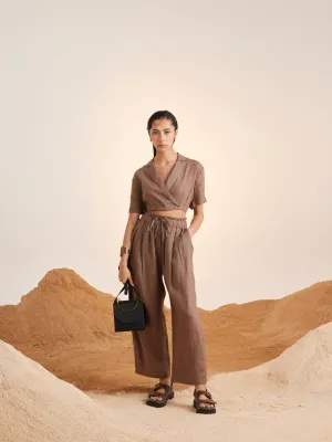Summer Top Cropped Overlap-Ash-Linen-Ss25-Oct-Ash-Cord