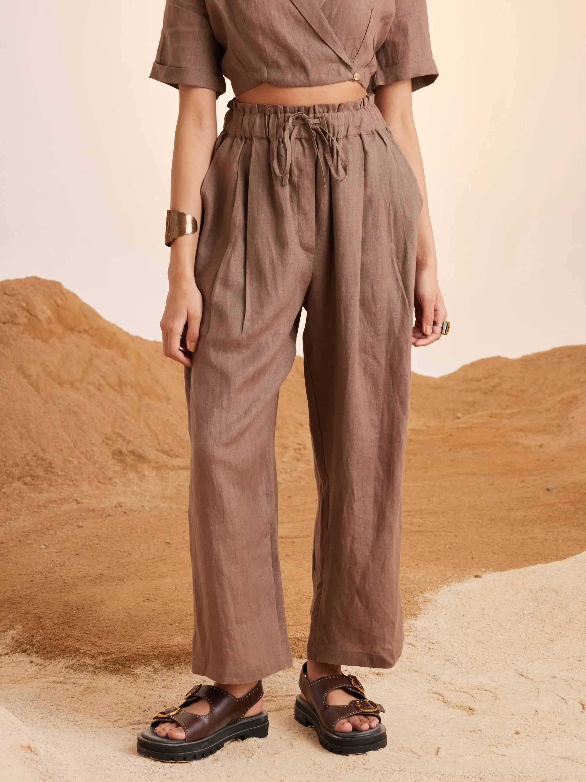 Summer Top Cropped Overlap-Ash-Linen-Ss25-Oct-Ash-Cord