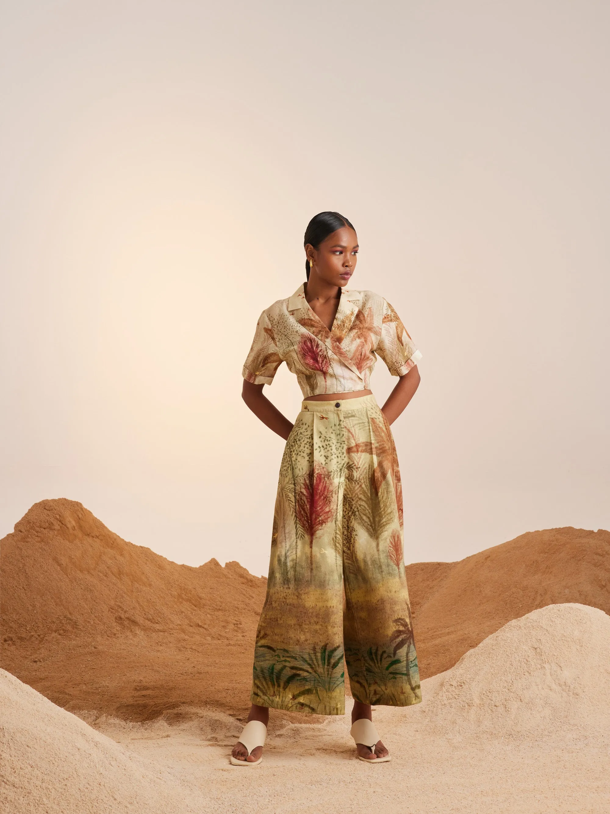 Summer Top Cropped Overlap-Woods-Linen-Ss25-Ocp-Wod-Cord