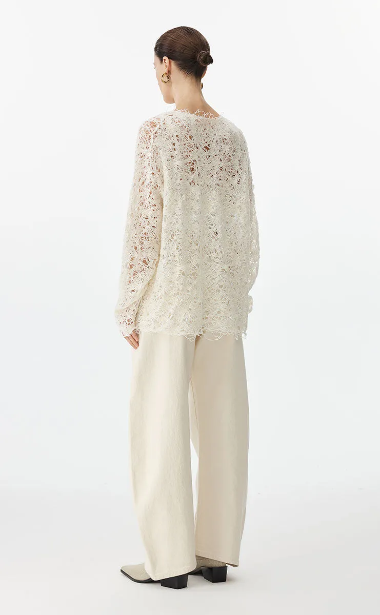 Sweater / JNBY Oversized Textured Knit Sweater