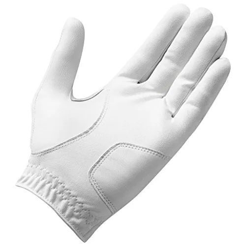 TaylorMade Stratus Tech Cadet Glove 2-Pack (White, X-Large), White(X-Large, Worn on Left Hand)
