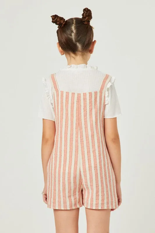 Tie Button-Front Romper