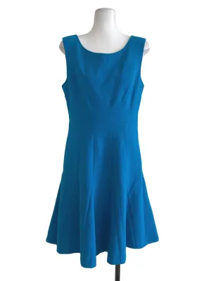 Topaz Blue Plain Casual Dress