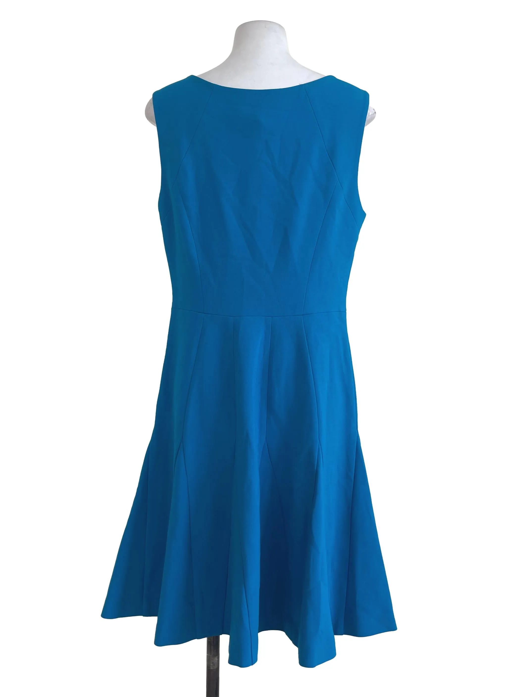 Topaz Blue Plain Casual Dress