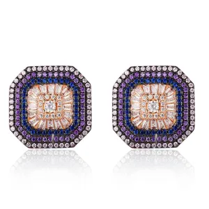 Trendy 925 Sterling Silver Stud Earrings 2018 Unique Button Earrings For Women Best Friends Birthday Gift