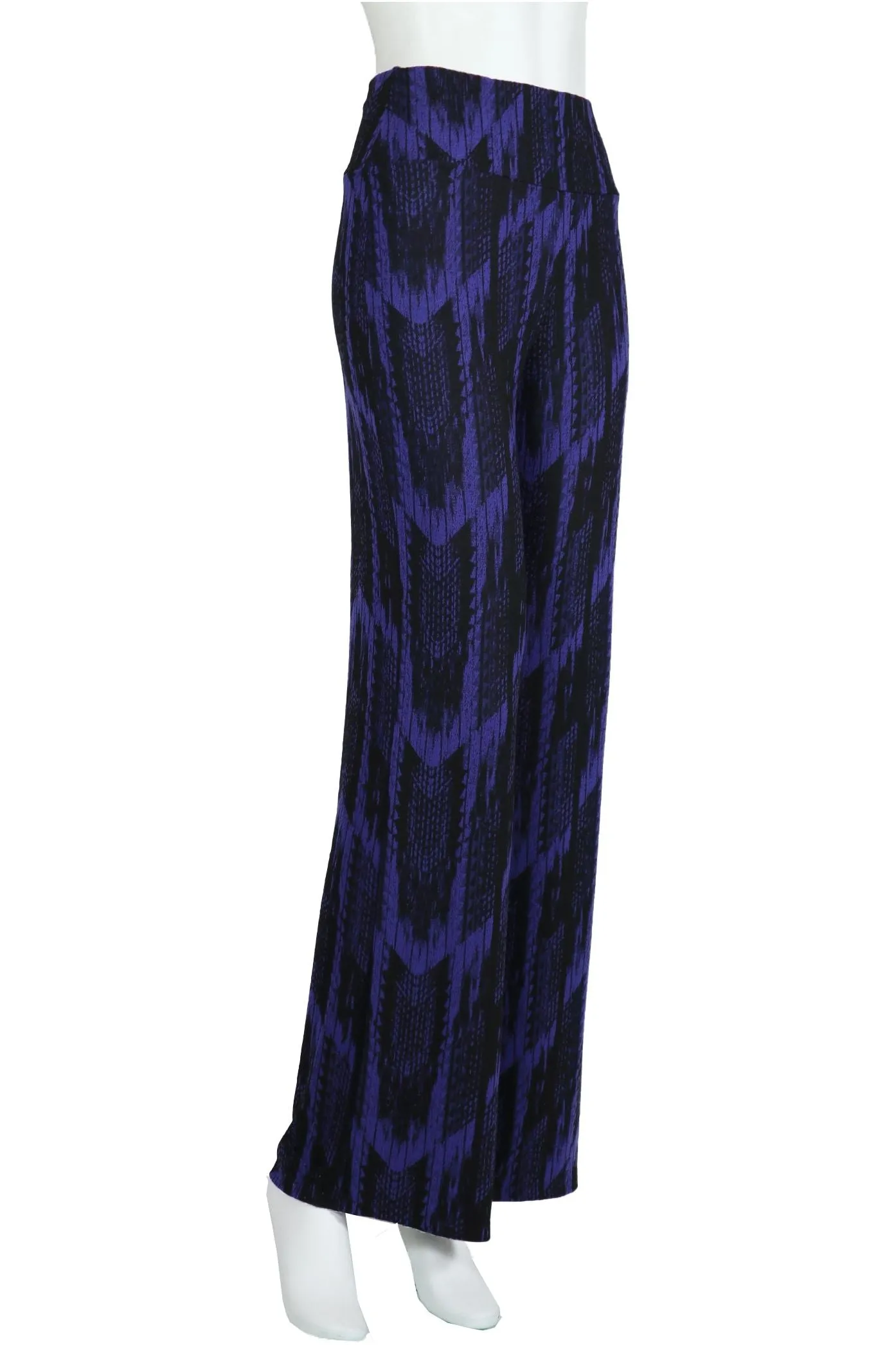 TRUDY Jacquard Palazzo Pants Blue
