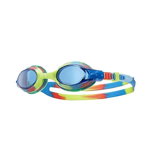 TYR Blend Swimples Tie Dye Swimming Goggles (Blue-Yellow)