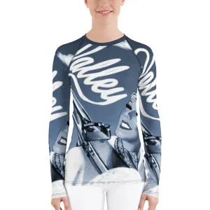 Valley Girl Skier Navy Blue Women's Long Sleeve Top