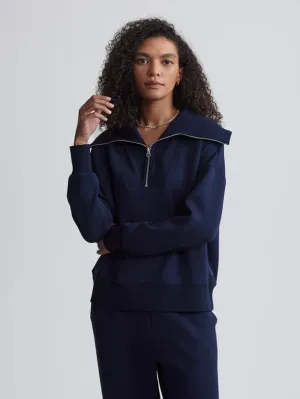 Varley - Catherine Half Zip Sweat in Sky Captain