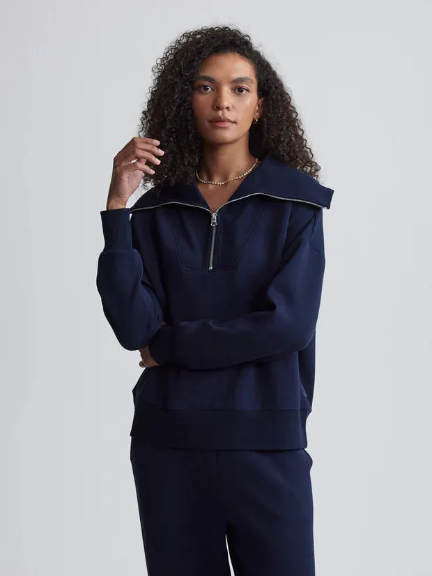 Varley - Catherine Half Zip Sweat in Sky Captain