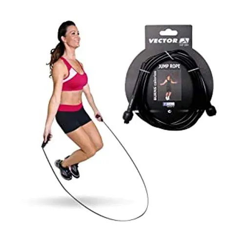 Vector X VXF Nylon 684 Skipping Rope (Black)