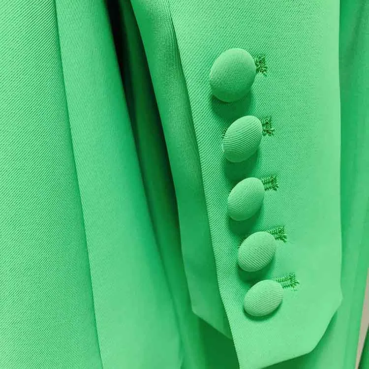 Women's Green Pantsuit Blazer High Waisted Flare Pants Suit Formal Pantsuit