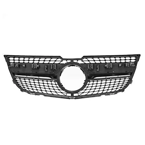 WPFC Car Front Bumper Grill Grille, for Mercedes for Benz GLK X204 GLK250 GLK300 GLK350 2013-2015, GLK X204 Diamond Grille,Black