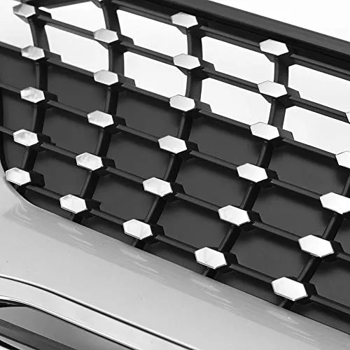 WPFC Car Front Bumper Grill Grille, for Mercedes for Benz GLK X204 GLK250 GLK300 GLK350 2013-2015, GLK X204 Diamond Grille,Black