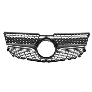 WPFC Car Front Bumper Grill Grille, for Mercedes for Benz GLK X204 GLK250 GLK300 GLK350 2013-2015, GLK X204 Diamond Grille,Black