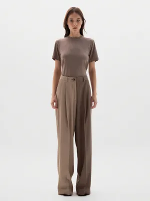 Zelda Trousers Two-Tone Beige & Taupe