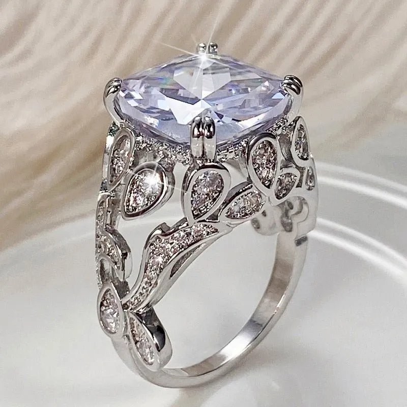 Zircon Rose Gold Ring for Women Wedding Party Jewelry