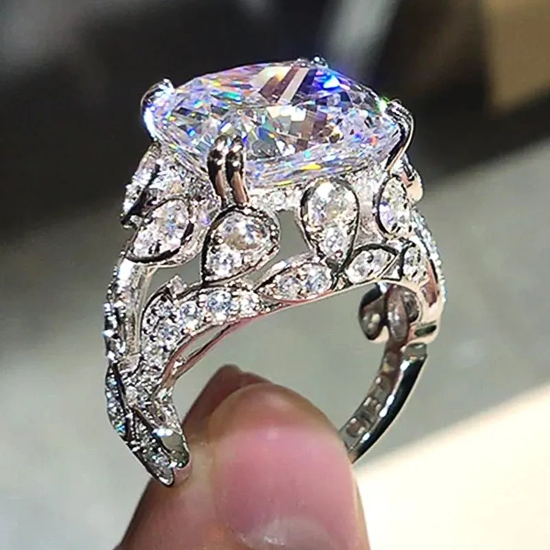 Zircon Rose Gold Ring for Women Wedding Party Jewelry